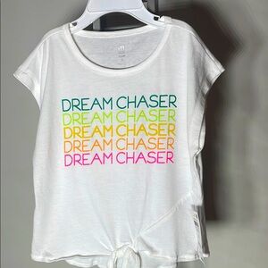 Ideology White and Green Short Sleeve Tee Dream Chaser